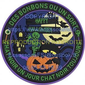 Chat noir ap halloween pvc couleurs fluo d8cm 2023 fsi erc 460h 1 copier 